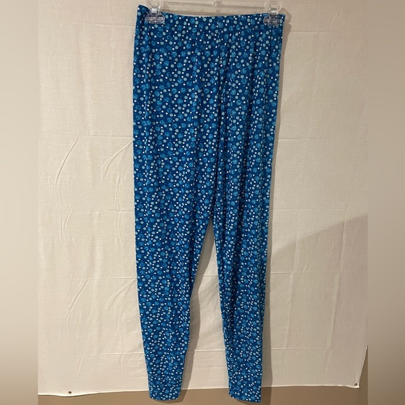 Blue and white polka dots pants. Go Under size L - Picture 1 of 3